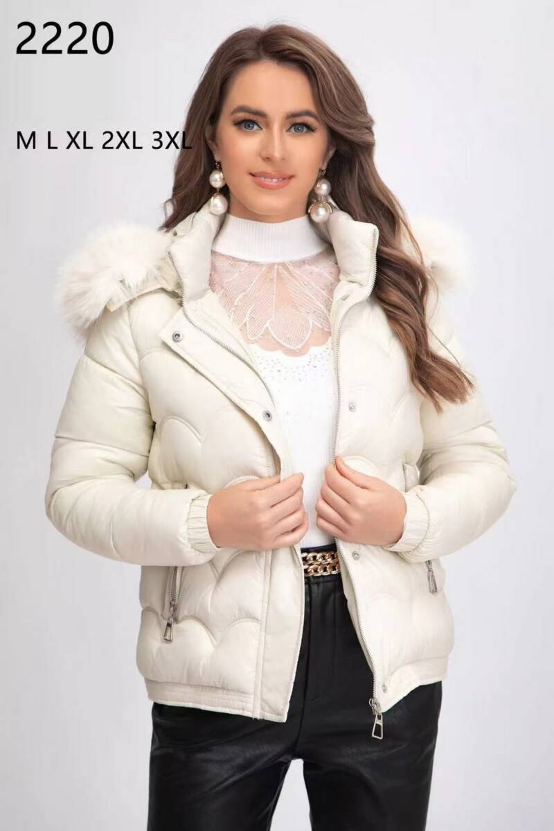Kurtki damskie zimowe Roz M-3XL, 1 Kolor Paczka 5 szt